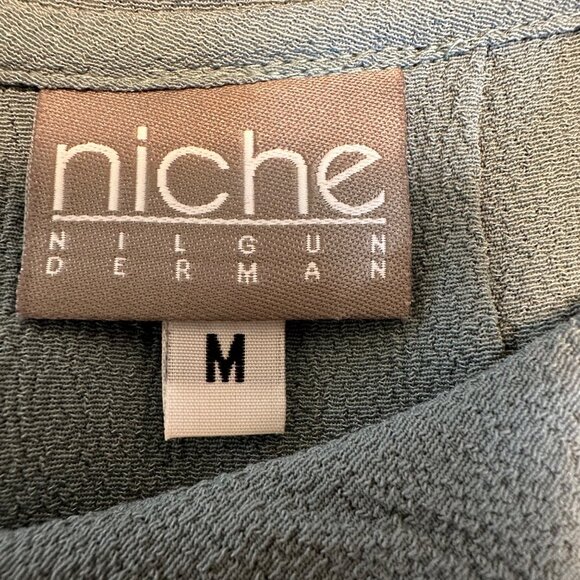 Niche Nilgun Derman Womens Sage 3/4 Sleeve 100% Rayon USA Made Button-Up Top M - Picture 6 of 8